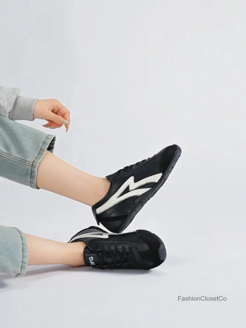Retro Fashion Sneakers Thin Sole Casual Walking Comfort Lightweight Tennis - Picture 7 of 7